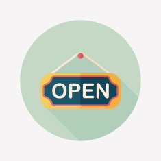 shopping store sign flat icon with long shadow eps10 N64