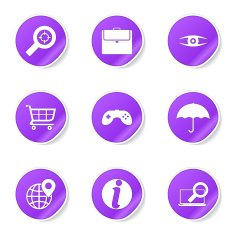 SEO Internet Sign Violet Vector Button Icon Design Set 10 N7