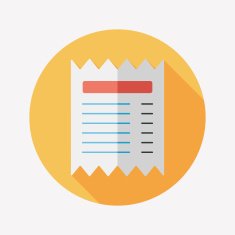 shopping credit card bill flat icon with long shadow eps10 N21