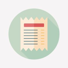 shopping credit card bill flat icon with long shadow eps10 N22