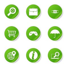 SEO Internet Sign Green Vector Button Icon Design Set 10 N7