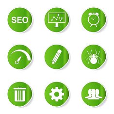 SEO Internet Sign Green Vector Button Icon Design Set 8 N7