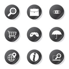 SEO Internet Sign Black Vector Button Icon Design Set 10 N6