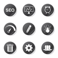 SEO Internet Sign Black Vector Button Icon Design Set 8 N6