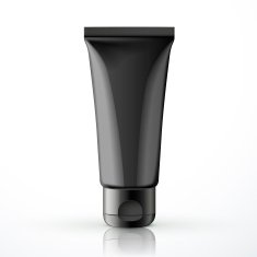 black cosmetic tube template