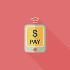 online cell phone shopping flat icon with long shadow eps10 N8