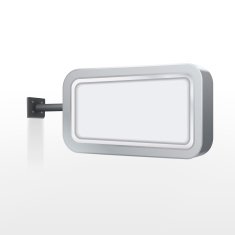 blank billboard on wall