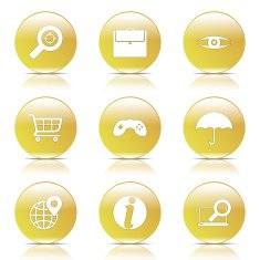 SEO Internet Sign Yellow Vector Button Icon Design Set 10 N6