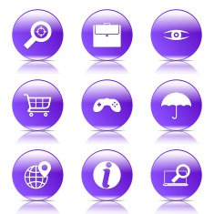 SEO Internet Sign Violet Vector Button Icon Design Set 10 N8