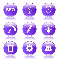 SEO Internet Sign Violet Vector Button Icon Design Set 8 N7