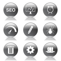 SEO Internet Sign Black Vector Button Icon Design Set 8 N7