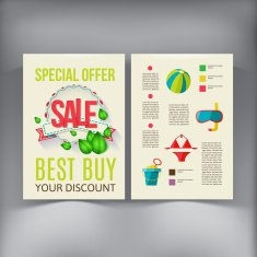 Sale Brochure Flyer design vector template N3