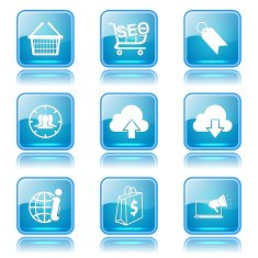 SEO Internet Sign Square Vector Blue Icon Design Set 7 N8 free image ...