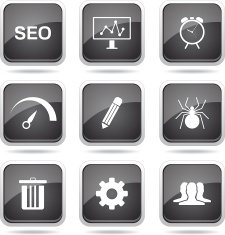 SEO Internet Sign Square Vector Black Icon Design Set 8 N12