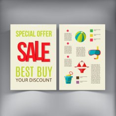 Sale Brochure Flyer design vector template N7