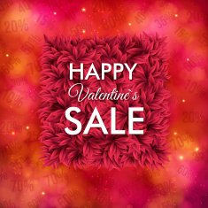 Happy Valentines Sale poster design N2