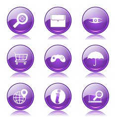 SEO Internet Sign Violet Vector Button Icon Design Set 10 N10