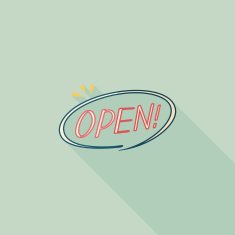 shopping store sign flat icon with long shadow eps10 N94