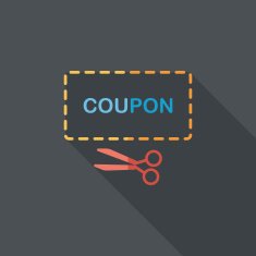 shopping sale coupon flat icon with long shadow eps10 N24
