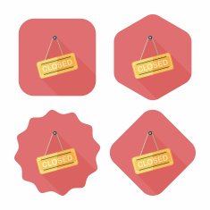 shopping store sign flat icon with long shadow eps10 N100