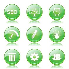 SEO Internet Sign Green Vector Button Icon Design Set 8 N10