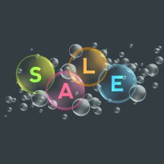 Price labels in bubbles Sale N2