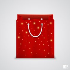 Red paper bag Vector
