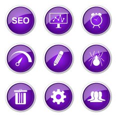 SEO Internet Sign Violet Vector Button Icon Design Set 8 N9