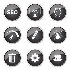 SEO Internet Sign Black Vector Button Icon Design Set 8 N10