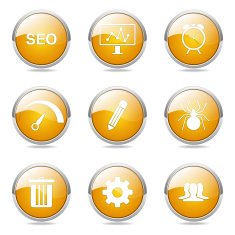 SEO Internet Sign Yellow Vector Button Icon Design Set 8 N11