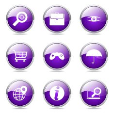 SEO Internet Sign Violet Vector Button Icon Design Set 10 N12
