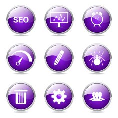 SEO Internet Sign Violet Vector Button Icon Design Set 8 N10