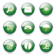 SEO Internet Sign Green Vector Button Icon Design Set 10 N11