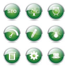 SEO Internet Sign Green Vector Button Icon Design Set 8 N12
