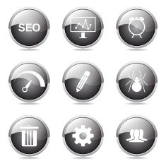 SEO Internet Sign Black Vector Button Icon Design Set 8 N11
