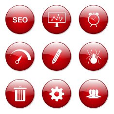 SEO Internet Sign Red Vector Button Icon Design Set 8 N11