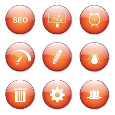SEO Internet Sign Orange Vector Button Icon Design Set 8 N11