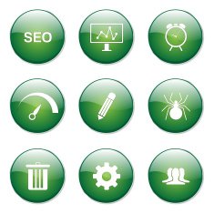 SEO Internet Sign Green Vector Button Icon Design Set 8 N13