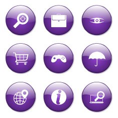 SEO Internet Sign Violet Vector Button Icon Design Set 10 N13