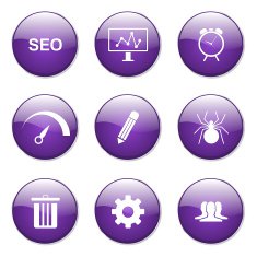 SEO Internet Sign Violet Vector Button Icon Design Set 8 N11