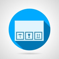 Flat vector icon for delivery box