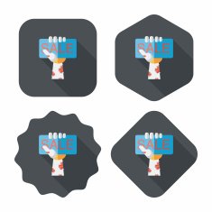 Halloween SALE flat icon with long shadow eps10 N22