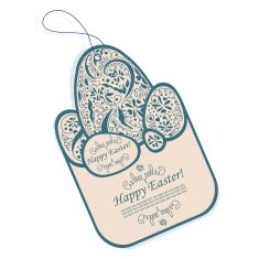 Vector vintage easter tag N2