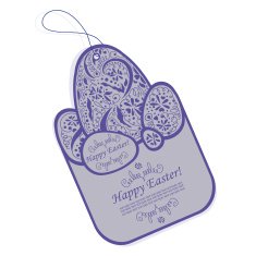 Vector vintage easter tag N3