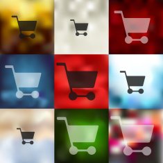 trolley icon on blurred background N4