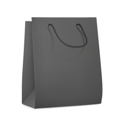black blank shopping bag