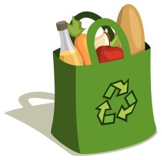 Reusable Grocery Bag Full of Food