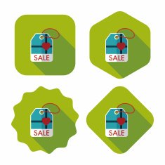 Valentine's Day SALE flat icon with long shadow eps10 N49