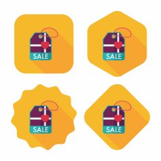 Valentine's Day SALE flat icon with long shadow eps10 N51