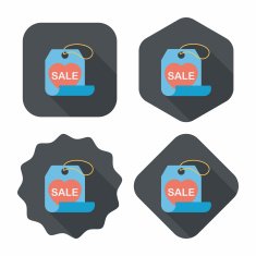 Valentine's Day SALE flat icon with long shadow eps10 N54